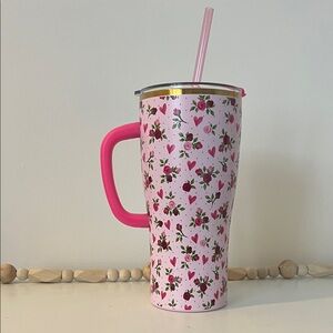 New Hearts and Roses Metal Tumbler